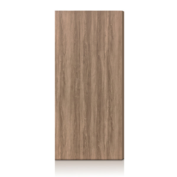English Elm 36 in Walnut Grain Flush Interior Door Slab Hollow Core Mdf Melamine Composite B2763P486373