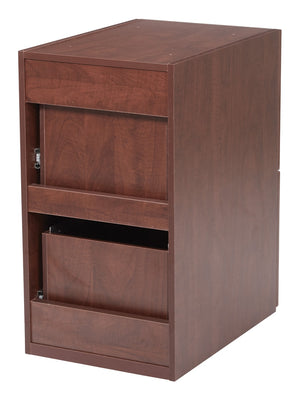 OSP Home Furnishings Napa File Pedestal with Two Deep Drawers for Letter and Legal Document Storage Cherry NAP-74-CHY