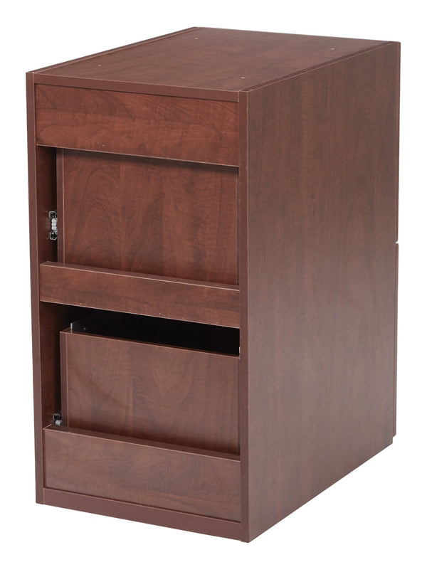 OSP Home Furnishings Napa File Pedestal with Two Deep Drawers for Letter and Legal Document Storage Cherry NAP-74-CHY