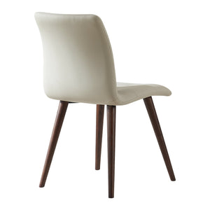 English Elm Dining Chair Set of 2 Mid Century Pu Upholstered Seat with Oak Legs for Any Room W5630P456169