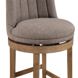 OSP Home Furnishings Rowan - Set of 2 Swivel Barstool Cement/Medium Oak