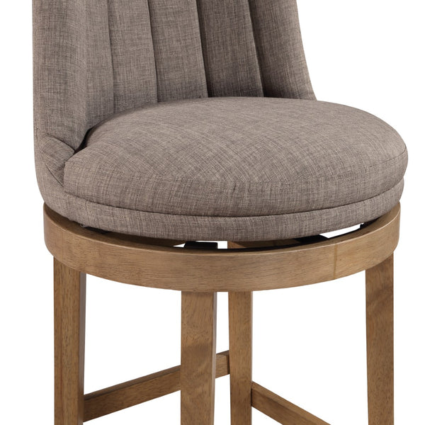 OSP Home Furnishings Rowan - Set of 2 Swivel Barstool Cement/Medium Oak