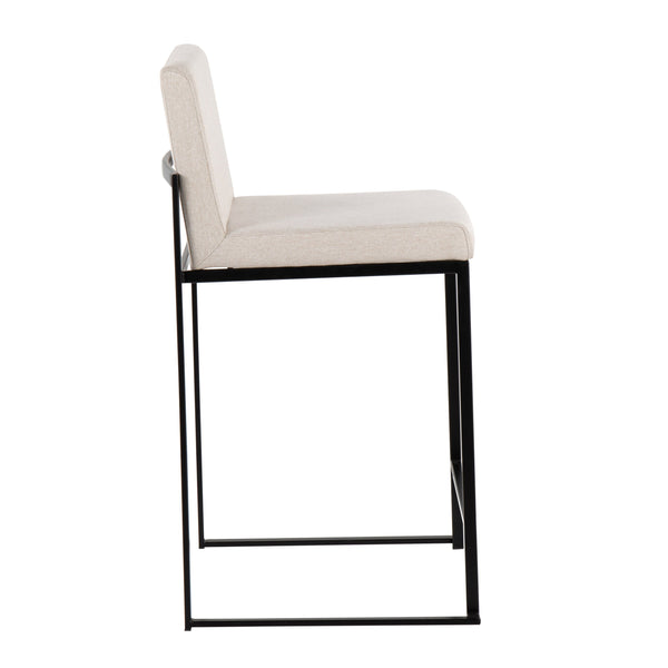 English Elm Contemporary High Back Upholstered Counter Stools with Steel Frame for Kitchen Island B202P221966