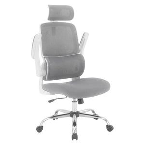 OSP Home Furnishings Mesh Back Ergonomic Office Chair with Lumbar Support Headrest and Chrome Base EMW60020CHR-2