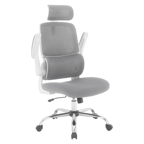 OSP Home Furnishings Mesh Back Ergonomic Office Chair with Lumbar Support Headrest and Chrome Base EMW60020CHR-2