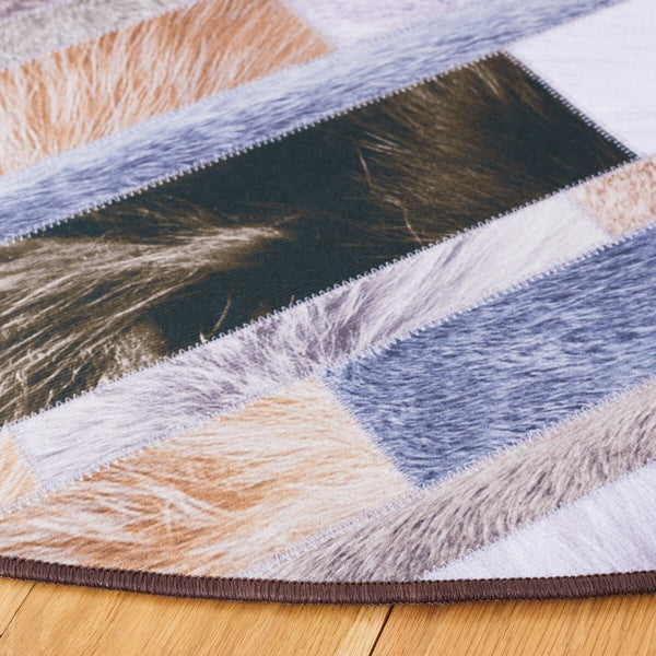 Safavieh Faux Hide 515 M/W S/R Power Loomed  Rug Beige / Purple FAH515A-9