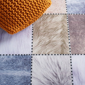 Safavieh Faux Hide 519 M/W S/R Power Loomed  Rug Beige / Brown FAH519C-9