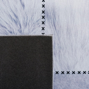 Safavieh Faux Hide 519 M/W S/R Power Loomed  Rug Light Grey / Grey FAH519F-9