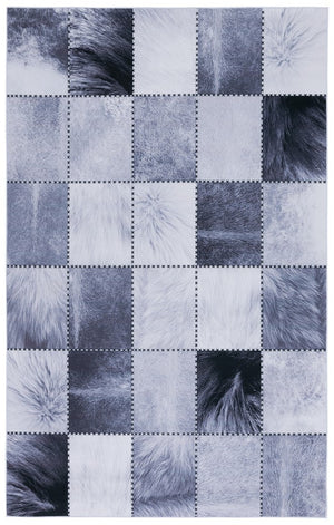 Safavieh Faux Hide 519 M/W S/R Power Loomed  Rug Light Grey / Grey FAH519F-9