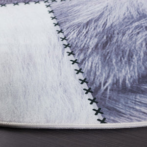 Safavieh Faux Hide 519 M/W S/R Power Loomed  Rug Light Grey / Grey FAH519F-9