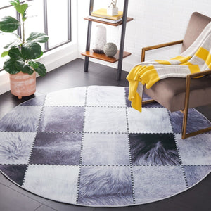 Safavieh Faux Hide 519 M/W S/R Power Loomed  Rug Light Grey / Grey FAH519F-9