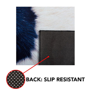 Safavieh Faux Hide 548 M/W S/R Power Loomed  Rug Ivory / Dark Blue FAH548A-9