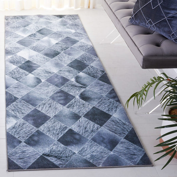 Safavieh Faux Hide 550 M/W S/R Power Loomed  Rug Grey / Dark Grey FAH550G-9