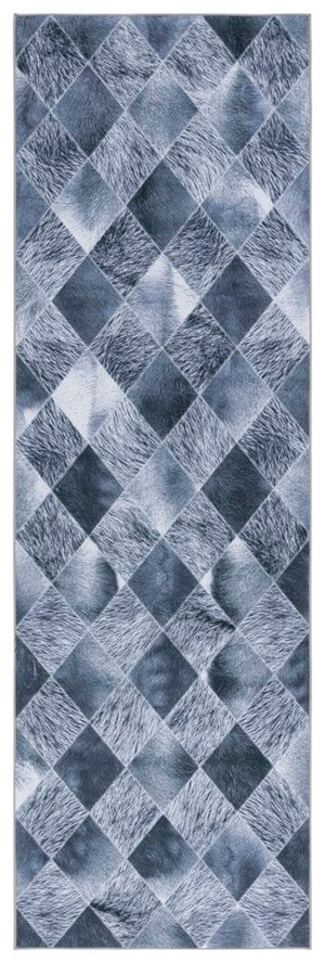 Safavieh Faux Hide 550 M/W S/R Power Loomed  Rug Grey / Dark Grey FAH550G-9