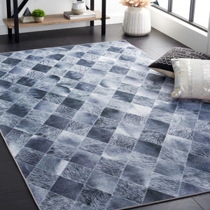 Safavieh Faux Hide 550 M/W S/R Power Loomed  Rug Grey / Dark Grey FAH550G-9