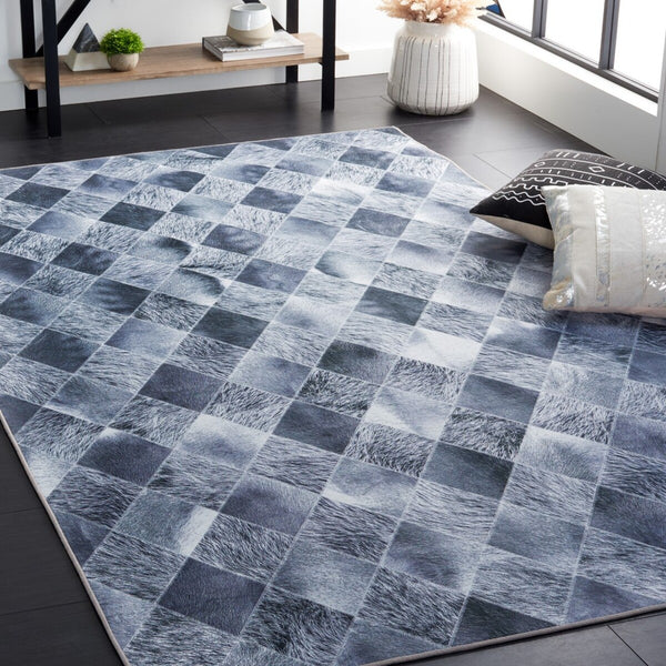 Safavieh Faux Hide 550 M/W S/R Power Loomed  Rug Grey / Dark Grey FAH550G-9