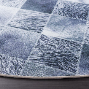 Safavieh Faux Hide 550 M/W S/R Power Loomed  Rug Grey / Dark Grey FAH550G-9