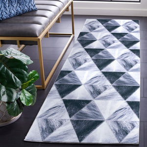 Safavieh Faux Hide 554 M/W S/R Power Loomed  Rug IIX Light Grey / Dark Grey FAH554F-9