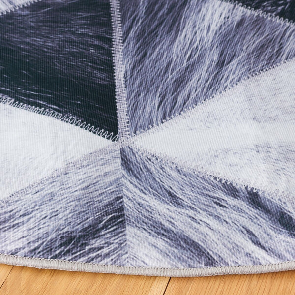 Safavieh Faux Hide 554 M/W S/R Power Loomed  Rug IIX Light Grey / Dark Grey FAH554F-9