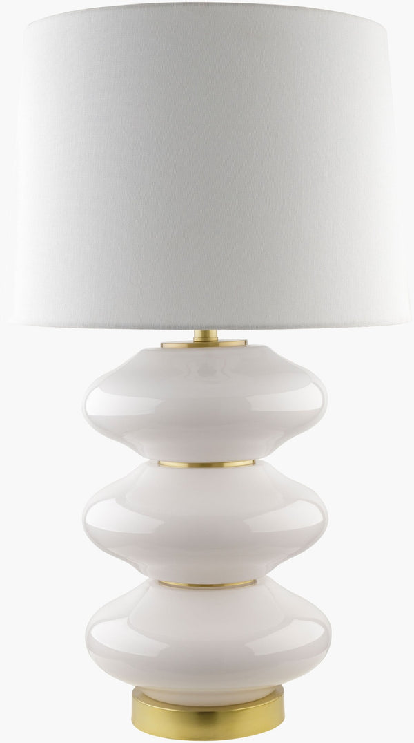 Livabliss Faible Hand-painted Glass Table Lamp with Iron Base for Eclectic Living Spaces FAI-001
