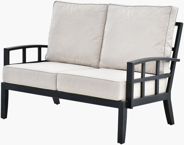 Surya Fairborn Outdoor Loveseat Hand-painted Aluminum Frame Acrylic Upholstery Patio Seating FAIR002-353557