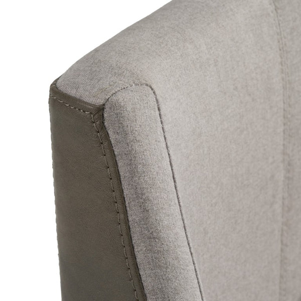 VIG Furniture Fairview Contemporary Grey & Antique Brass Counter Stool With High-Res Foam, Durable Pu Upholstery, 26.5" Seat Height VGGA-6947CH-C-GRY-CS