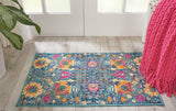 Nourison Passion PSN01 Machine Made Power-loomed No Border Indoor Only Bohemian Transitional Rug Denim, Denim 100% Polypropylene 99446387509