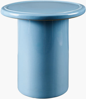 Surya Falkland Road End Table - Stylish 17" Ceramic Garden Stool For Indoor & Outdoor Elegance & Functionality Top, Medium Gray,Base, Medium Gray Ceramic,Ceramic Fak001-171616