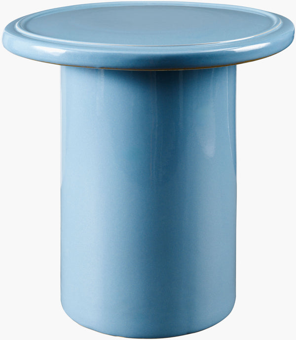 Surya Falkland Road End Table - Stylish 17" Ceramic Garden Stool For Indoor & Outdoor Elegance & Functionality Top, Medium Gray,Base, Medium Gray Ceramic,Ceramic Fak001-171616