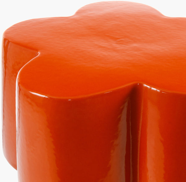 Surya Falkland Road End Table - Stylish 17" Ceramic Garden Stool For Indoor & Outdoor Elegance & Functionality Top, Burnt Orange,Base, Burnt Orange Ceramic,Ceramic Fak002-181313