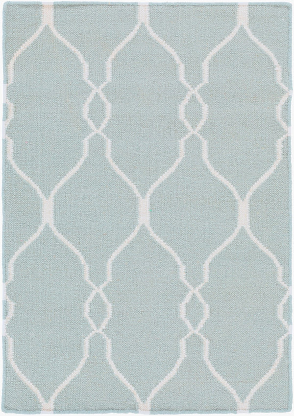 Surya Fallon Fal-1000 2' X 3' Handcrafted Wool Rug - Modern, Durable, No Pile Design For Timeless Decor Blue Wool Fal1005-23