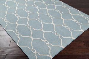 Surya Fallon Fal-1000 2' X 3' Handcrafted Wool Rug - Modern, Durable, No Pile Design For Timeless Decor Blue Wool Fal1005-58