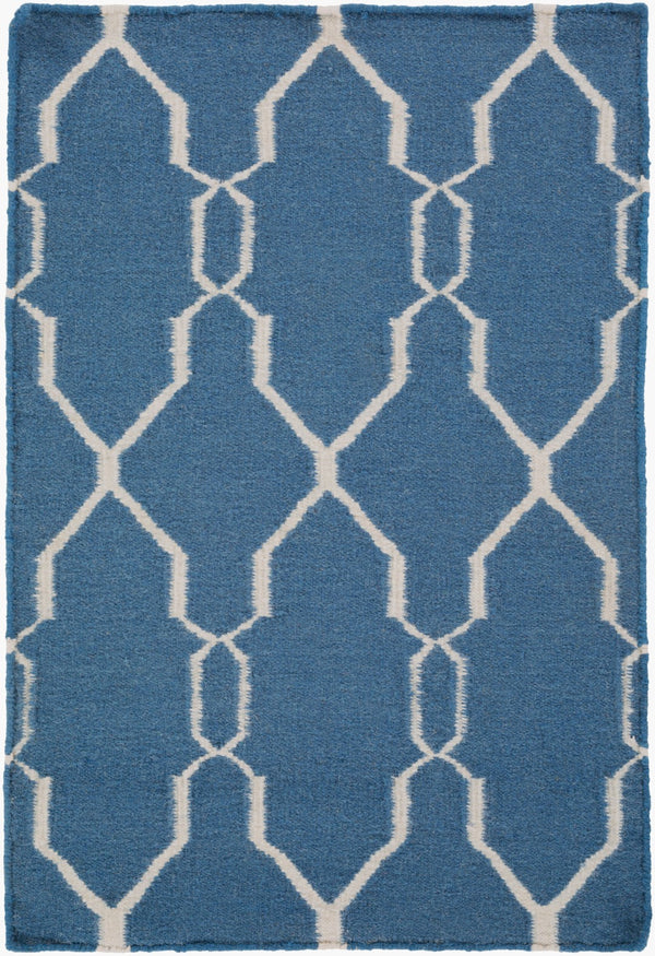 Surya Fallon Fal-1000 2' X 3' Handcrafted Wool Rug - Modern, Durable, No Pile Design For Timeless Decor Dark Blue Wool Fal1011-3656