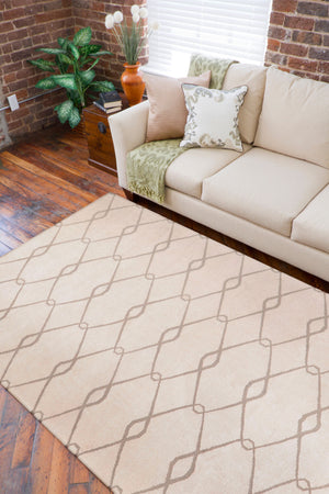 Surya Fallon Fal-1000 2' X 3' Handcrafted Wool Rug - Modern, Durable, No Pile Design For Timeless Decor Light Beige Wool Fal1015-268