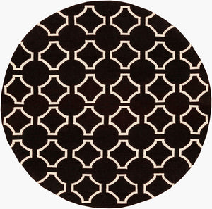 Surya Fallon Fal-1000 2' X 3' Handcrafted Wool Rug - Modern, Durable, No Pile Design For Timeless Decor Black Wool Fal1024-8rd