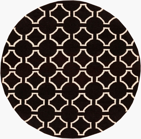 Surya Fallon Fal-1000 2' X 3' Handcrafted Wool Rug - Modern, Durable, No Pile Design For Timeless Decor Black Wool Fal1024-8rd