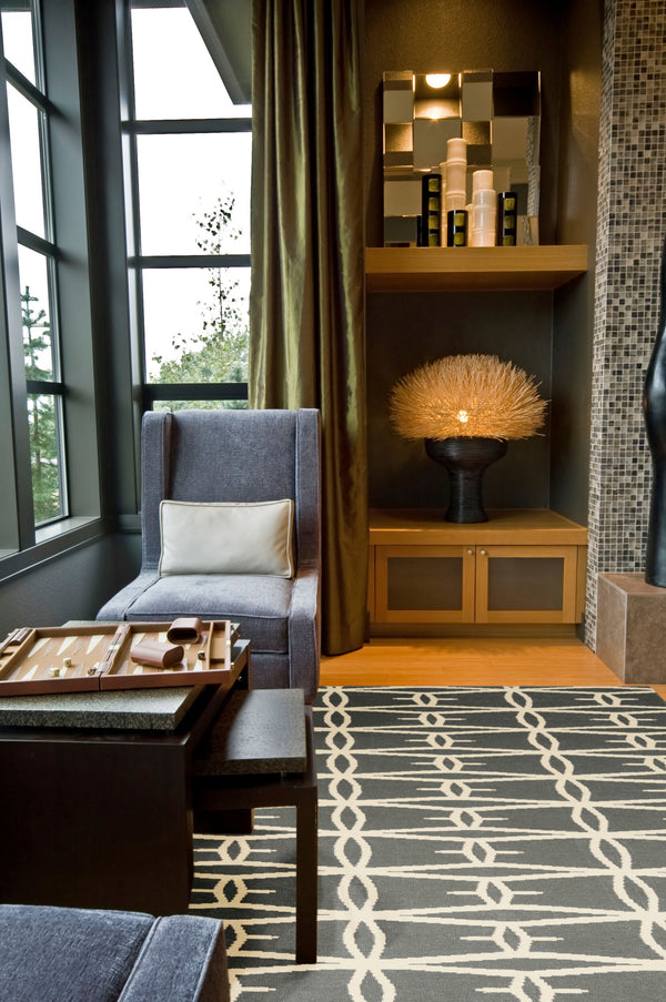 Surya Fallon Fal-1000 2' X 3' Handcrafted Wool Rug - Modern, Durable, No Pile Design For Timeless Decor Charcoal Wool Fal1027-8rd