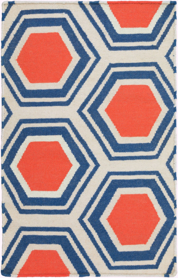 Surya Fallon Fal-1000 2' X 3' Handcrafted Wool Rug - Modern, Durable, No Pile Design For Timeless Decor Dark Blue Wool Fal1035-23