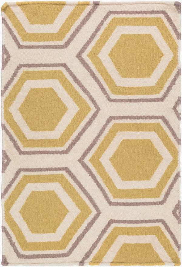 Surya Fallon Fal-1000 2' X 3' Handcrafted Wool Rug - Modern, Durable, No Pile Design For Timeless Decor Light Beige Wool Fal1036-23