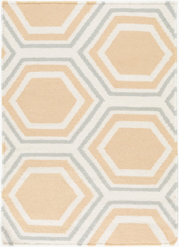 Surya Fallon Fal-1000 2' X 3' Handcrafted Wool Rug - Modern, Durable, No Pile Design For Timeless Decor Light Beige Wool Fal1038-23