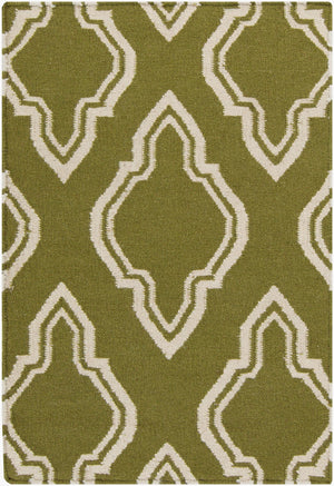 Surya Fallon Fal-1000 2' X 3' Handcrafted Wool Rug - Modern, Durable, No Pile Design For Timeless Decor Olive Wool Fal1048-23