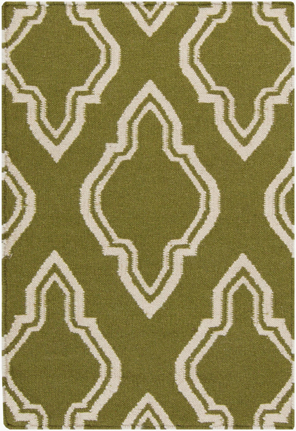 Surya Fallon Fal-1000 2' X 3' Handcrafted Wool Rug - Modern, Durable, No Pile Design For Timeless Decor Olive Wool Fal1048-23
