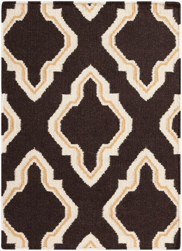 Surya Fallon Fal-1000 2' X 3' Handcrafted Wool Rug - Modern, Durable, No Pile Design For Timeless Decor Dark Brown Wool Fal1049-23