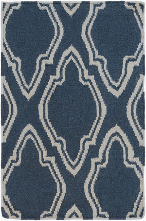 Surya Fallon Fal-1000 2' X 3' Handcrafted Wool Rug - Modern, Durable, No Pile Design For Timeless Decor Dark Blue Wool Fal1050-23