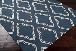 Surya Fallon Fal-1000 2' X 3' Handcrafted Wool Rug - Modern, Durable, No Pile Design For Timeless Decor Dark Blue Wool Fal1050-23