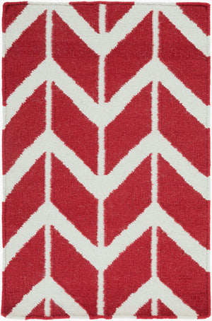Surya Fallon Fal-1000 2' X 3' Handcrafted Wool Rug - Modern, Durable, No Pile Design For Timeless Decor Red Wool Fal1053-23