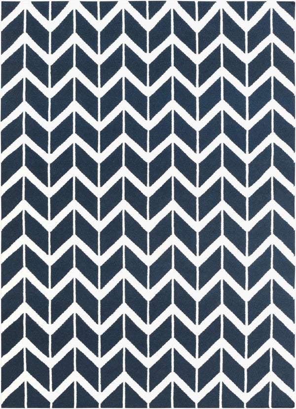 Surya Fallon Fal-1000 2' X 3' Handcrafted Wool Rug - Modern, Durable, No Pile Design For Timeless Decor Ink Blue Wool Fal1055-811