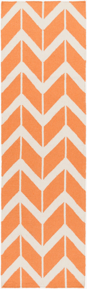 Surya Fallon Fal-1000 2' X 3' Handcrafted Wool Rug - Modern, Durable, No Pile Design For Timeless Decor Orange Wool Fal1081-268