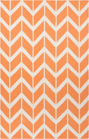 Surya Fallon Fal-1000 2' X 3' Handcrafted Wool Rug - Modern, Durable, No Pile Design For Timeless Decor Orange Wool Fal1081-23