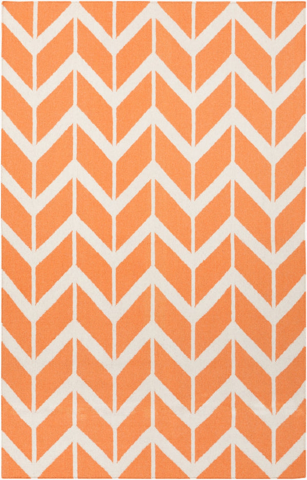 Surya Fallon Fal-1000 2' X 3' Handcrafted Wool Rug - Modern, Durable, No Pile Design For Timeless Decor Orange Wool Fal1081-23
